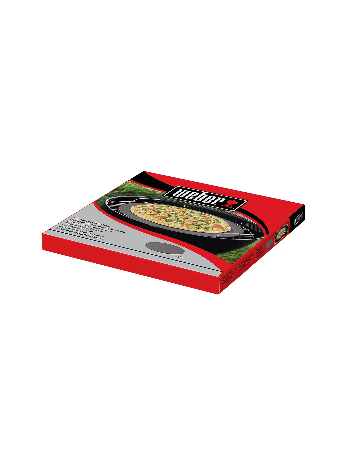WEBER GRILL | Pizzastein glasiert rund 36cm Keramik Schwarz | 